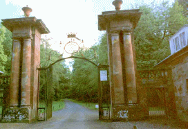 Click to Enlarge:  Yester Estate, the gates in Gifford.